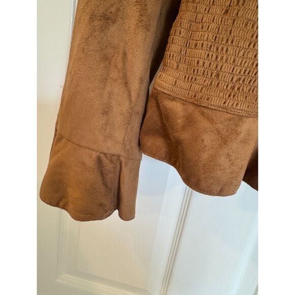 NWT Jones New York Signature Faux Suede Light Brown Top Jacket Size 12 - Picture 3 of 5
